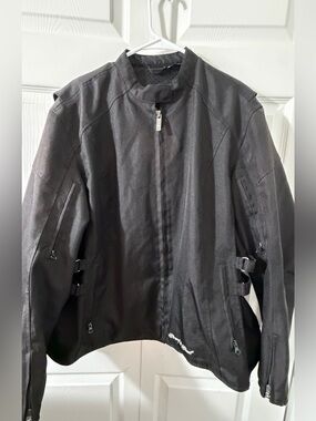 Street and Steel Womens Textile Motorcycle Riding Jacket Black XL or XXL
